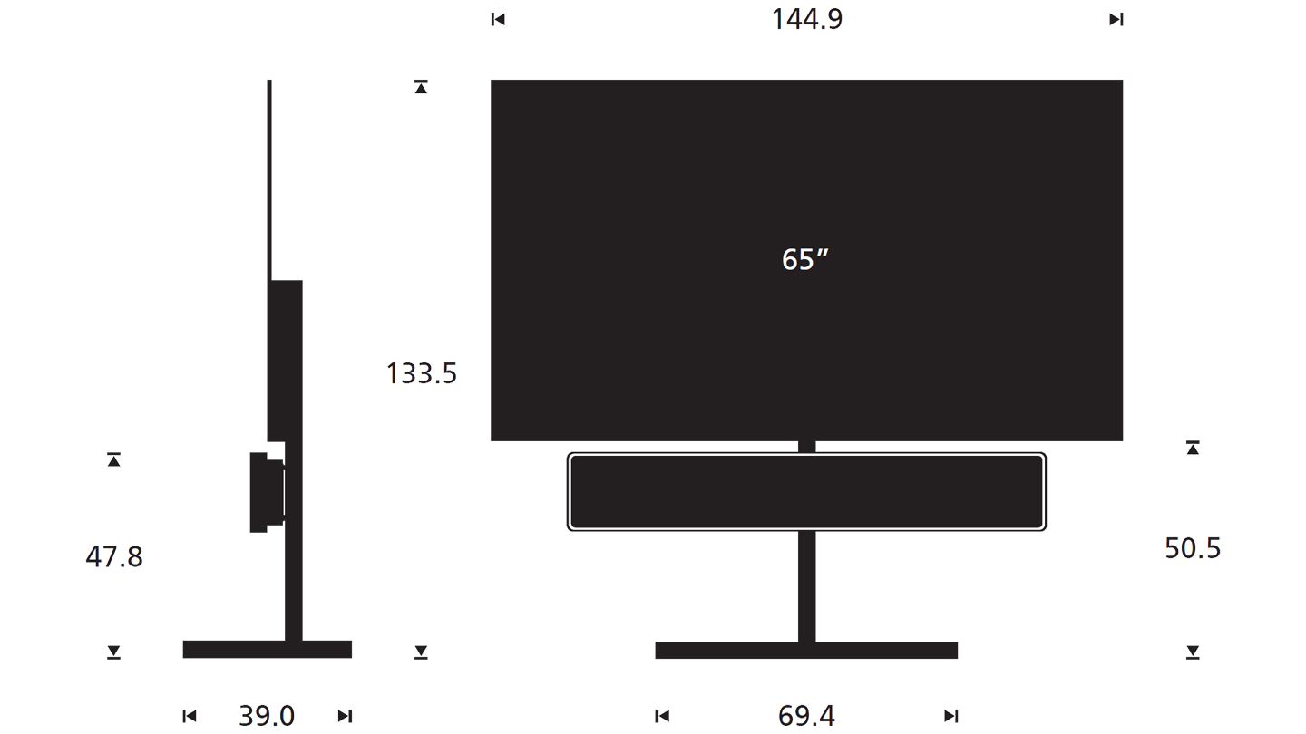 Beosound Stage Stand Dimension Drawing
