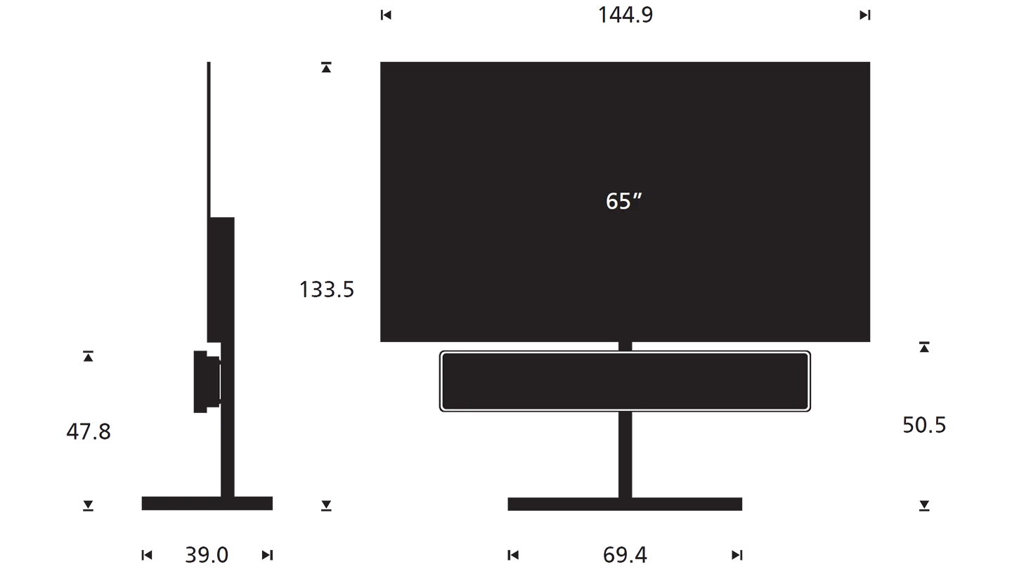 Beosound Stage Stand Dimension Drawing