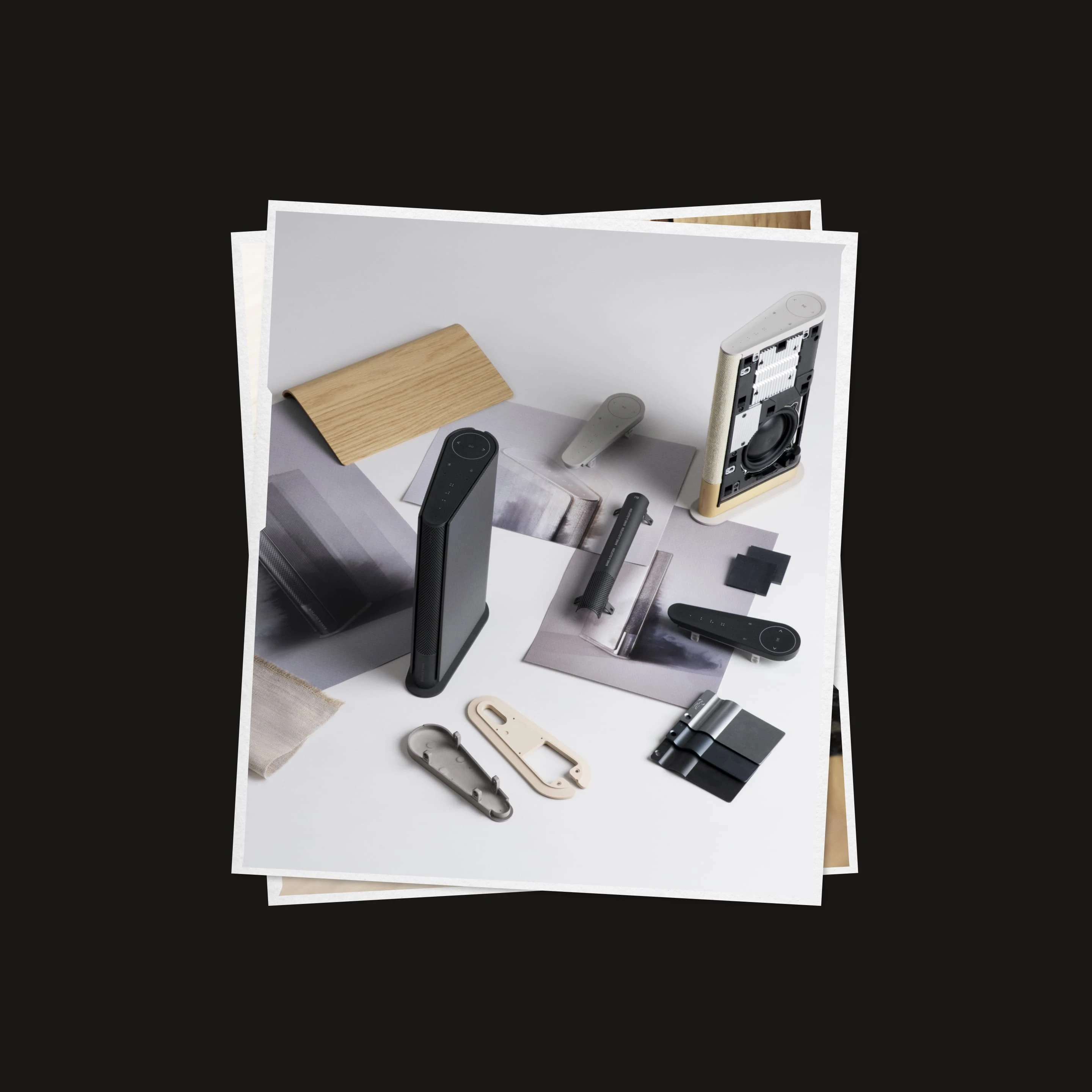 Beosound Emerge shown in a polaroid picture