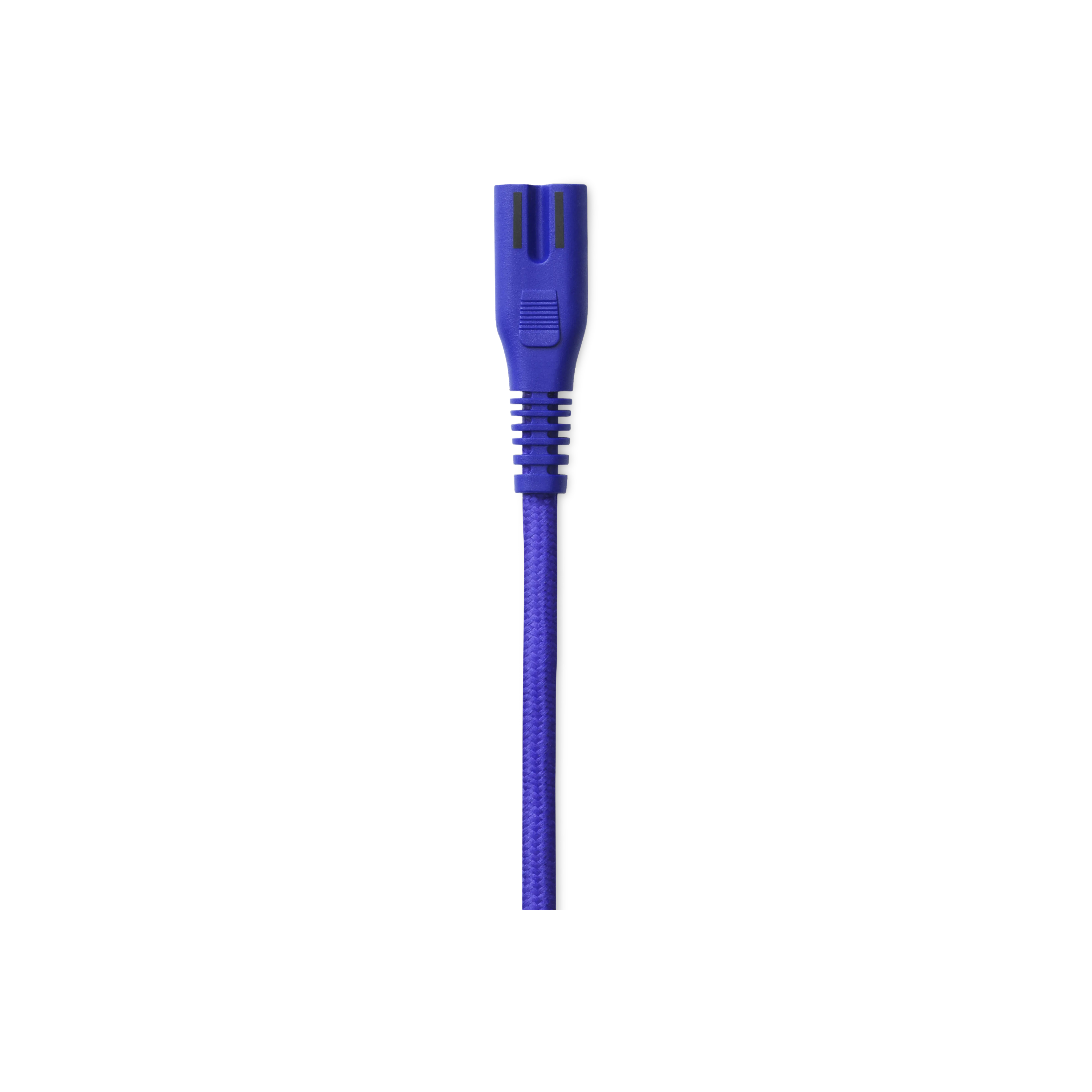 Blue fabric power cable