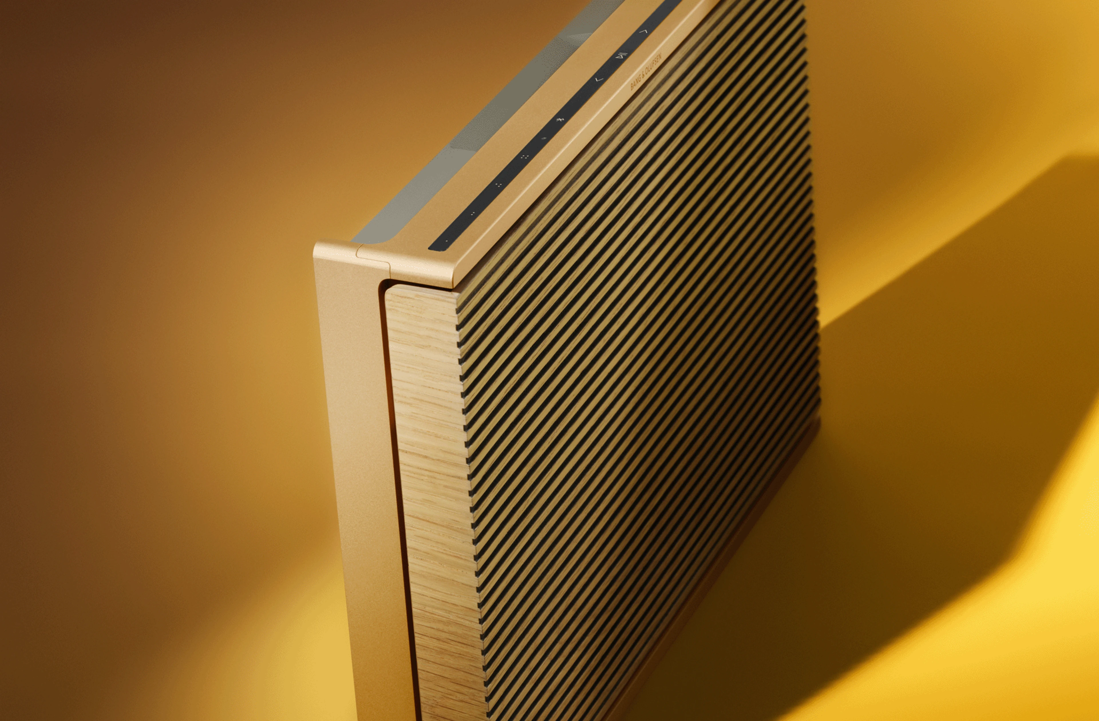 Detail of Beosound Level gold tone