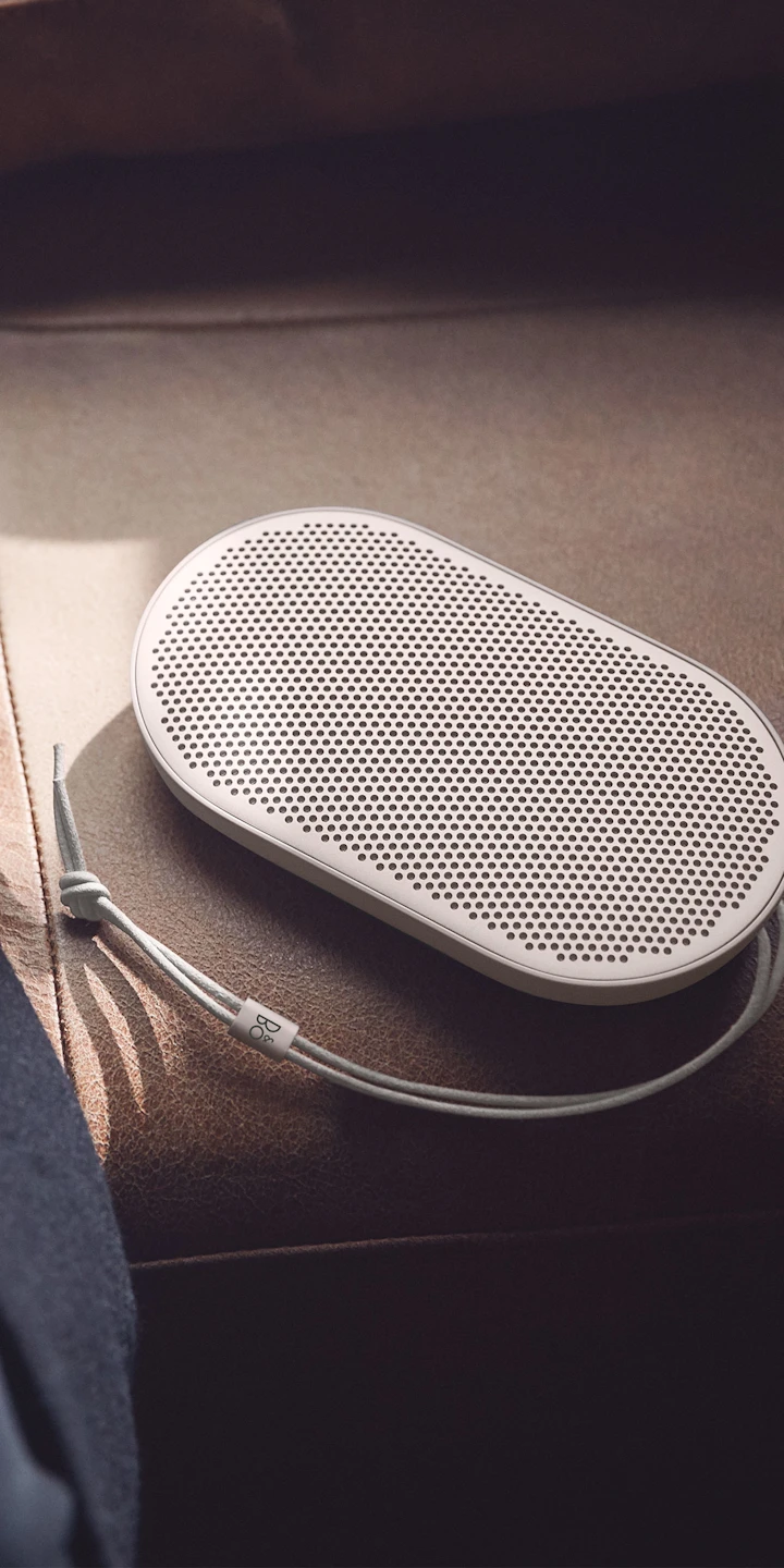 Beoplay P2 Speaker sandstone detail shot