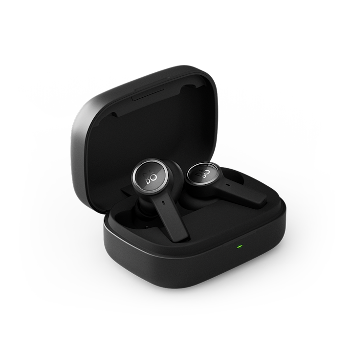 Image of Beoplay EX Charging Case in Black Anthracite with earbuds