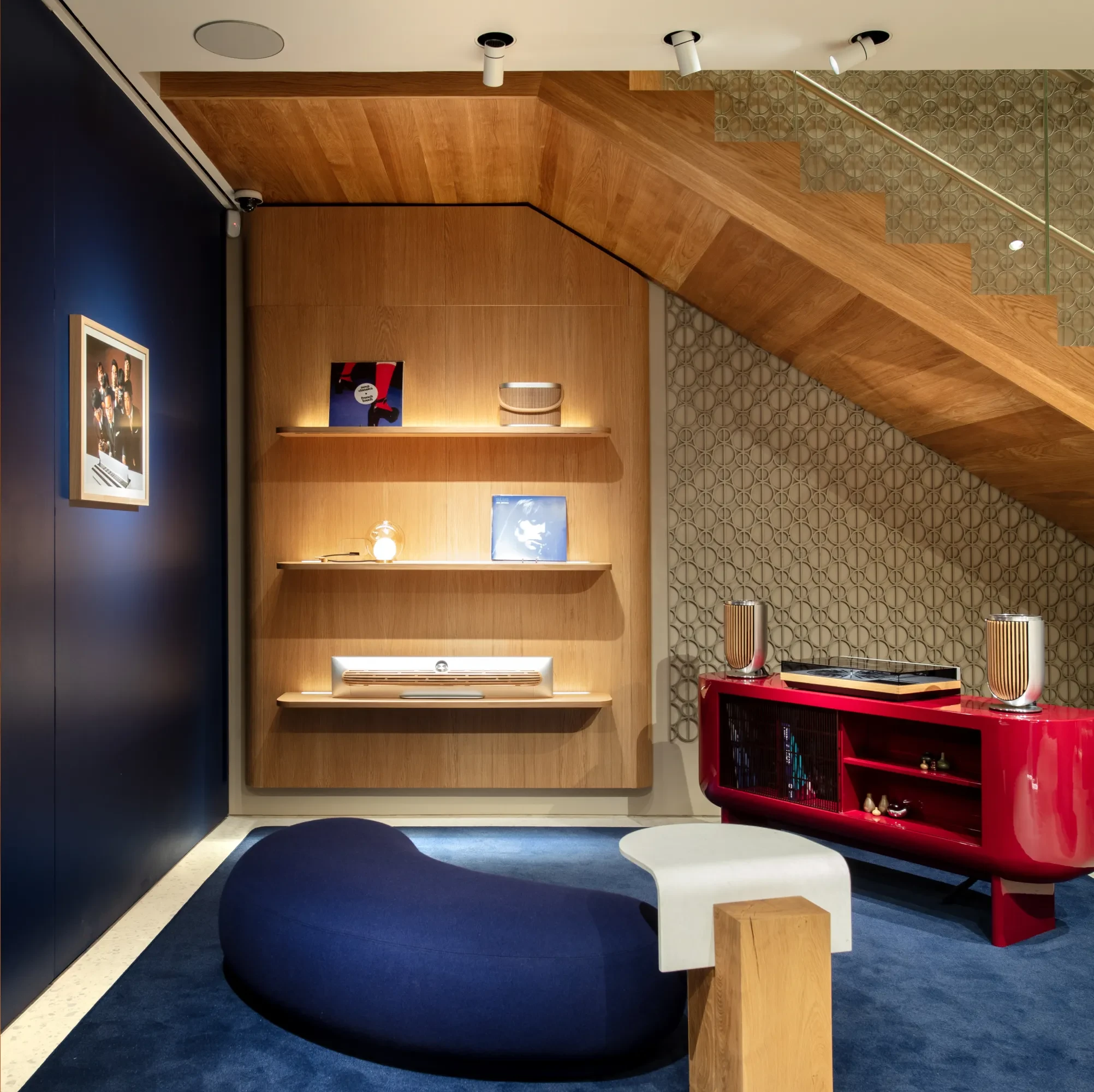 Inside of Bang & Olufsen Opéra store in Paris
