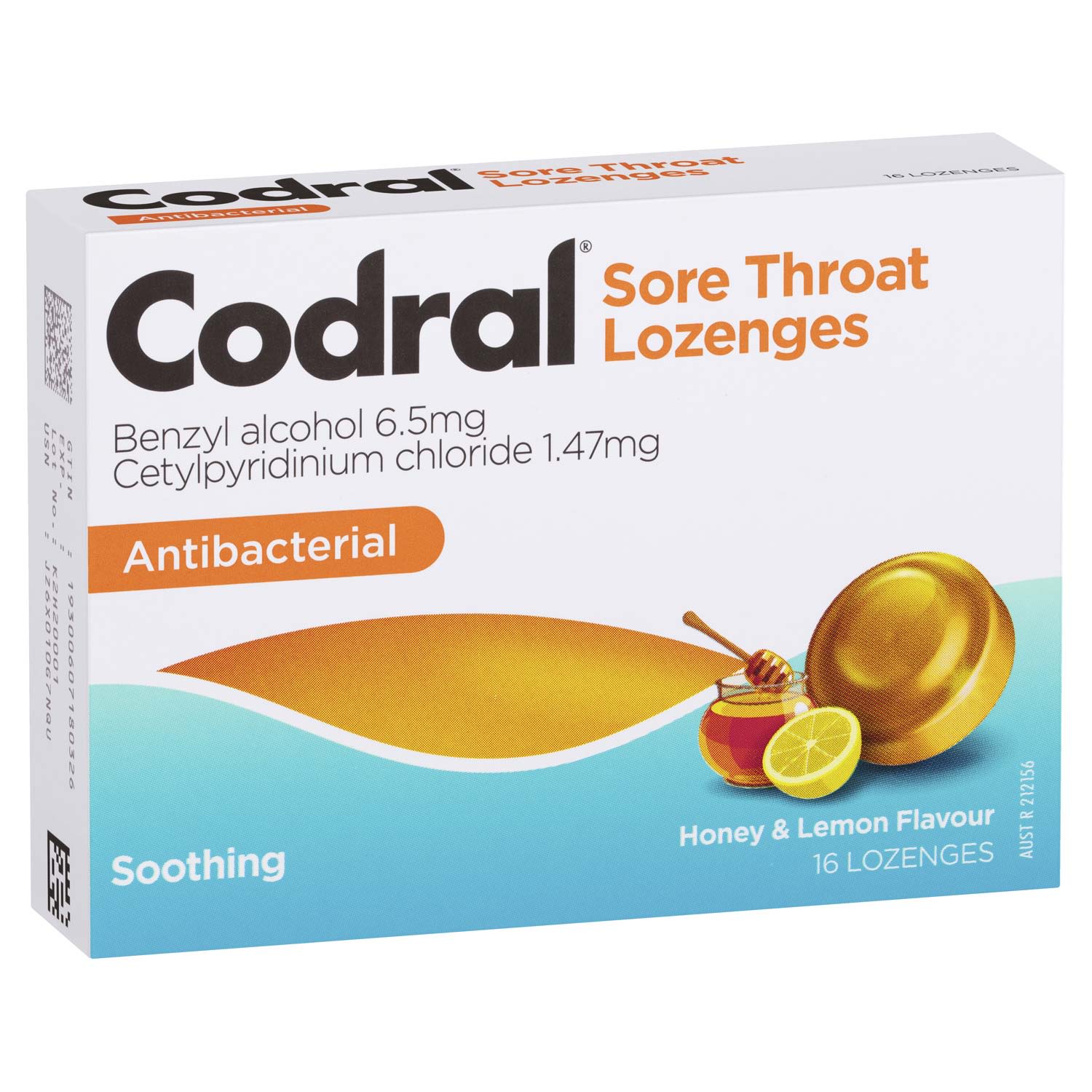 CODRAL® Sore Throat Lozenge Honey & Lemon