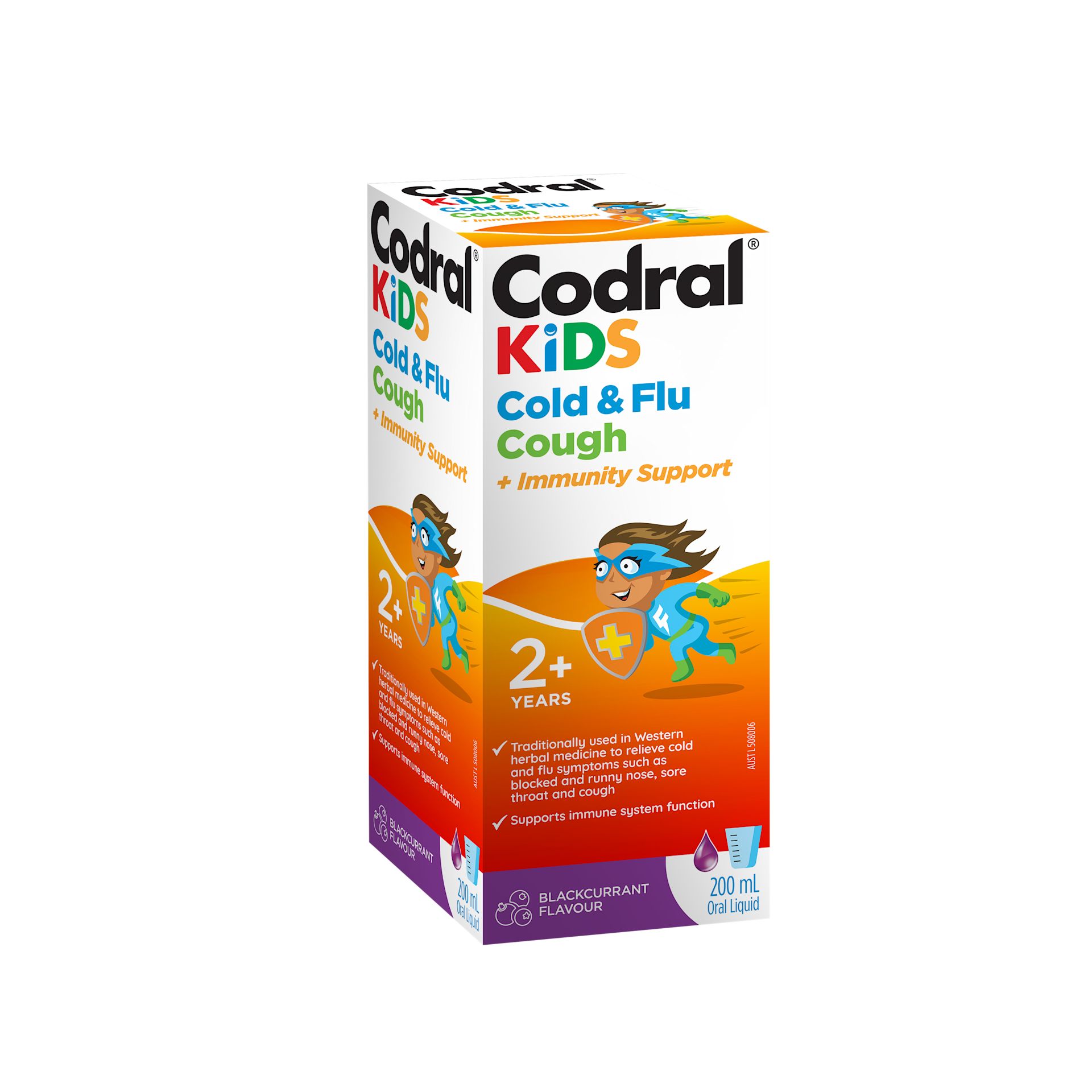 Codral Kids Cold & Flu Cough + Immunity Support