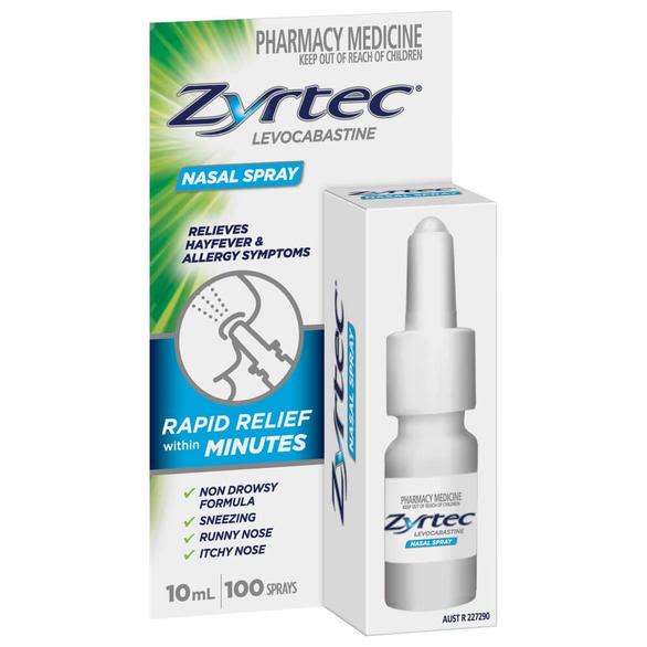 Zyrtec Antihistamine Hayfever & Allergy Nasal Spray 10ml - Image 1 - Zyrtec / Reactine - en-AU