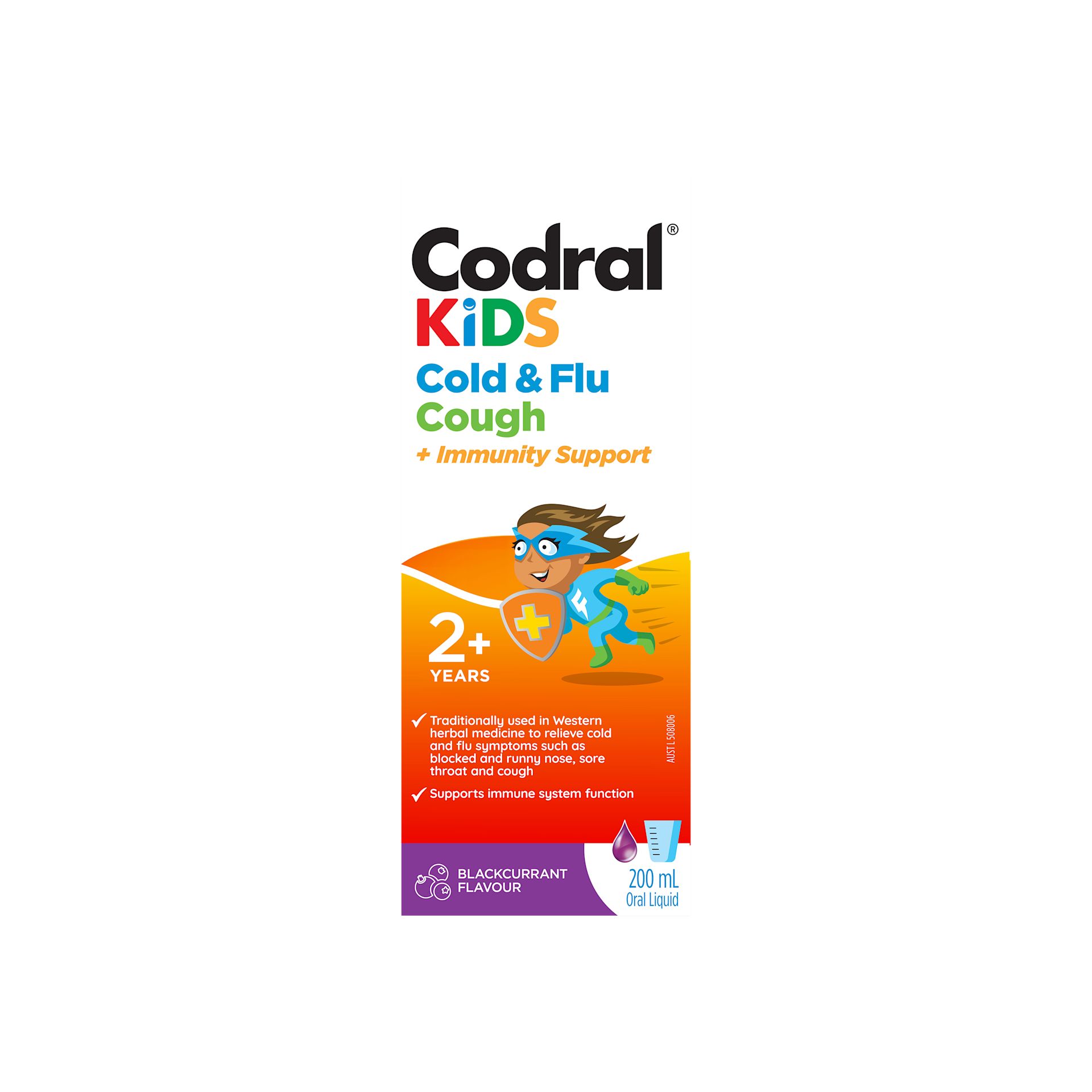 Codral Kids Cold & Flu Cough + Immunity Support