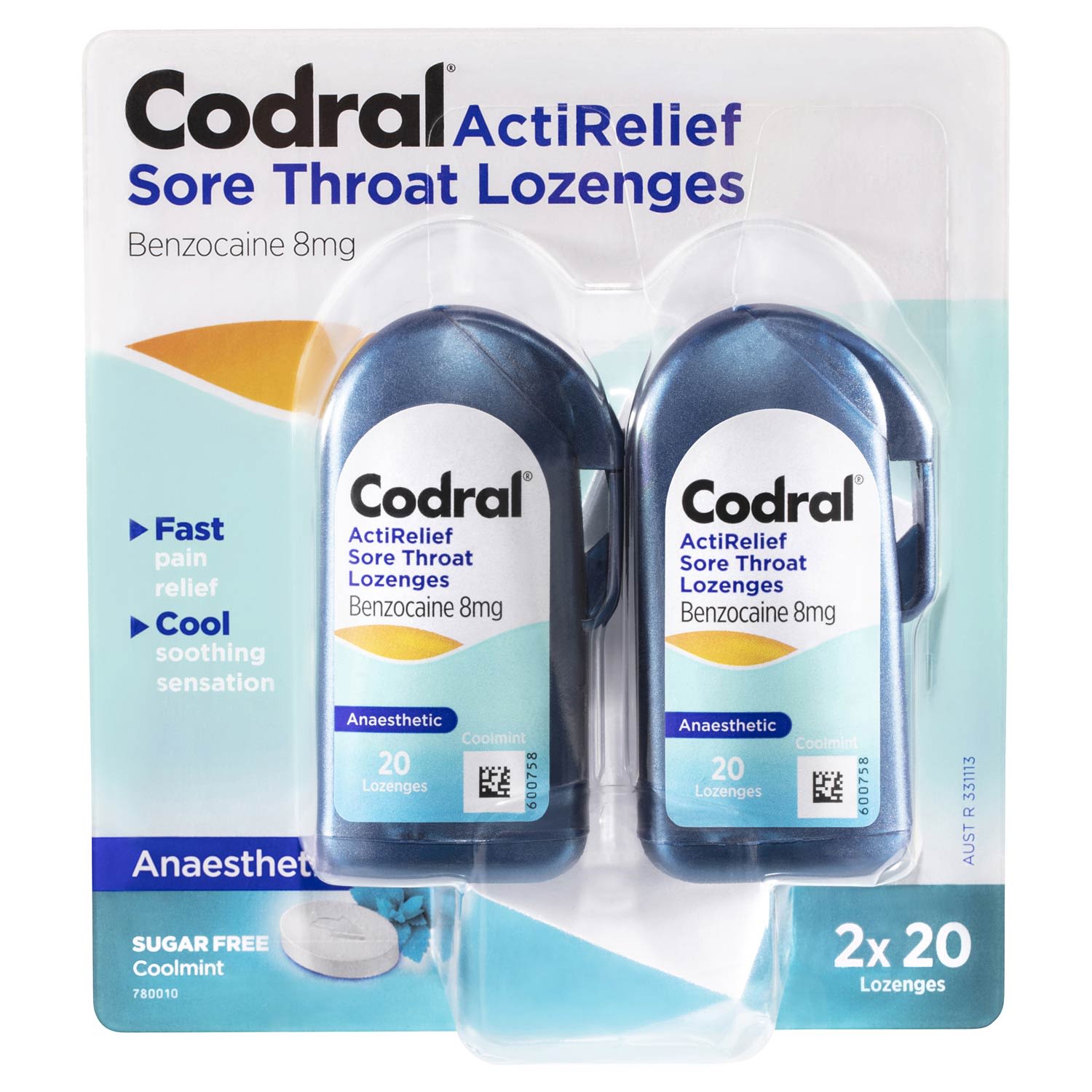 CODRAL® Actirelief Sore Throat Lozenge Mint