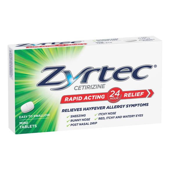 Zyrtec Rapid Acting Allergy Antihistamine & Hayfever Tablets