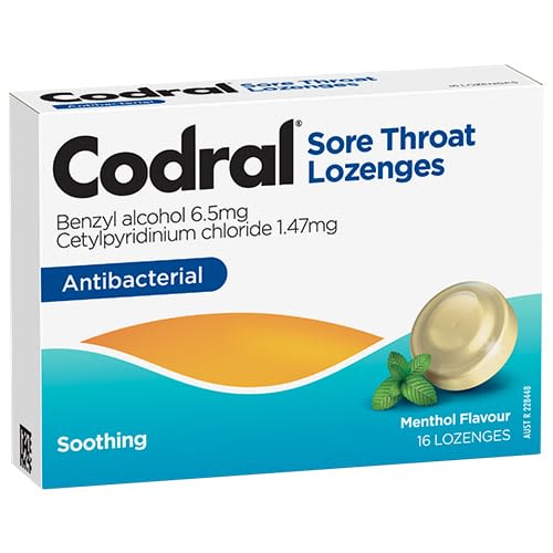 Codral Sore Throat Lozenge Menthol - Image 1 - Codral - en-AU