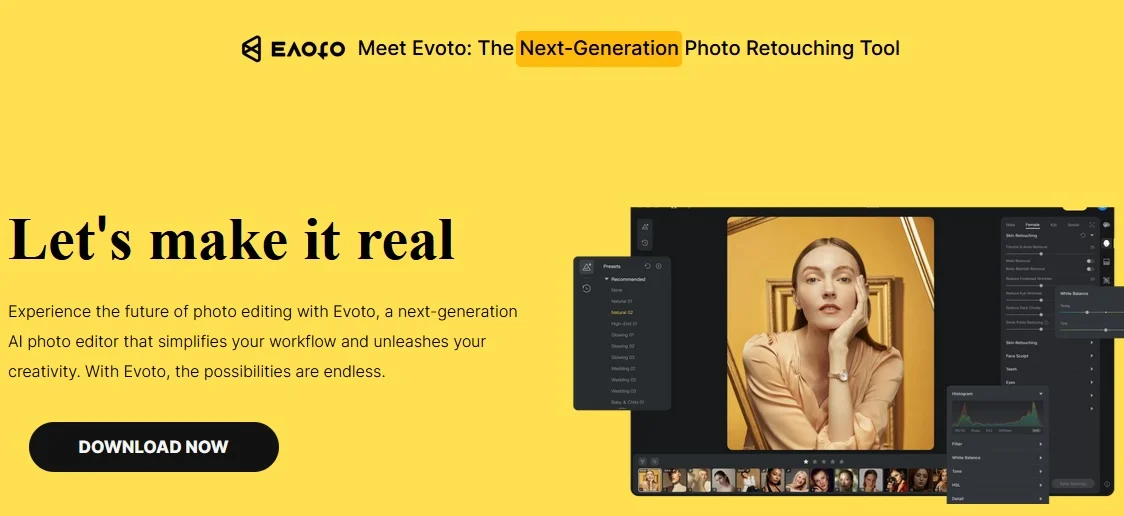 fake ai webpage for photo editor app