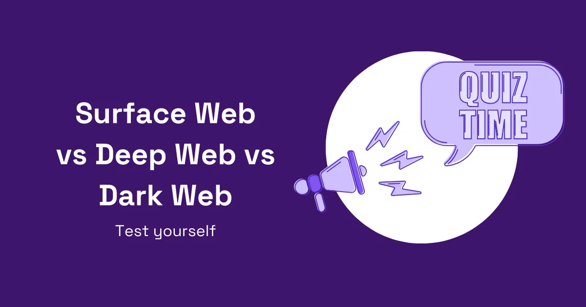 Main image for Quiz: Surface Web vs Deep Web vs Dark Web
