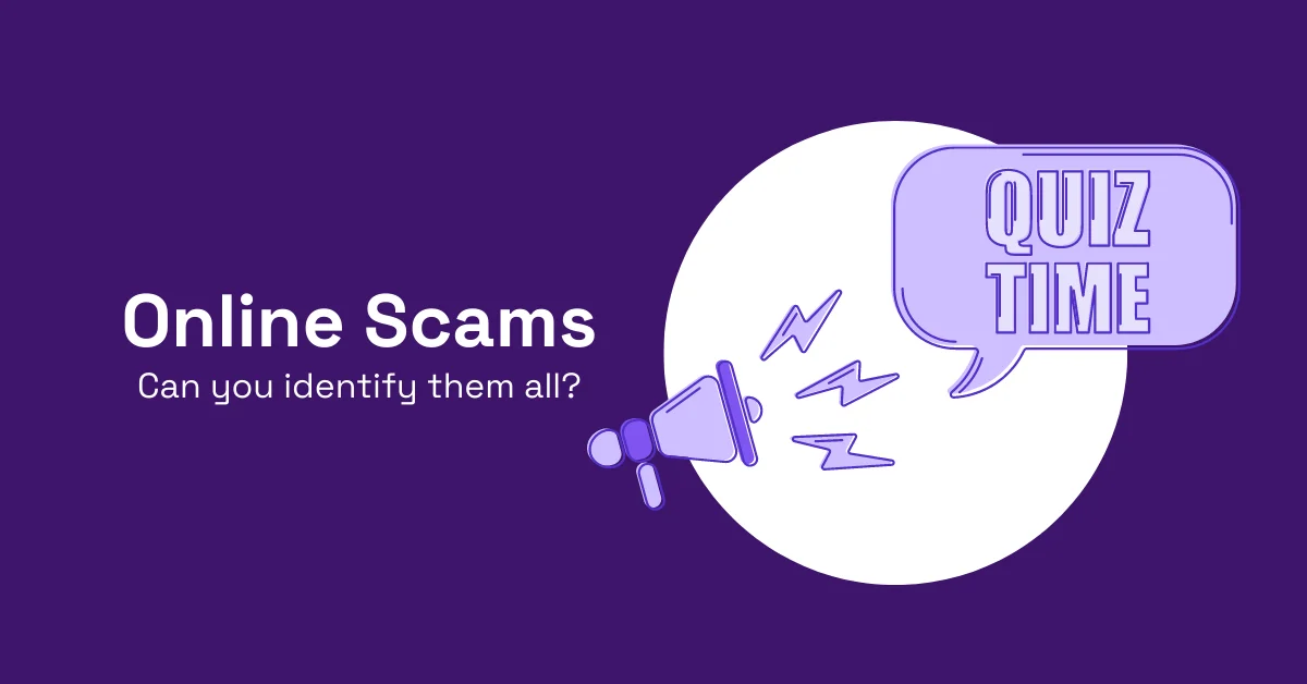A feature image for online scams quiz