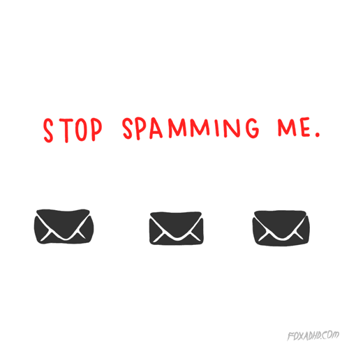 An animation depicts how emails get flooded with spam