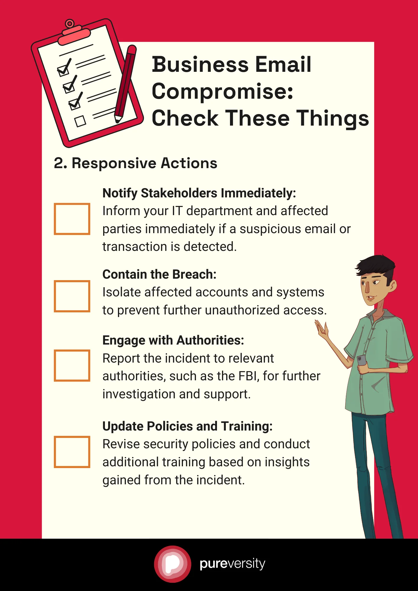 A checklist of how to respond to BEC attacks