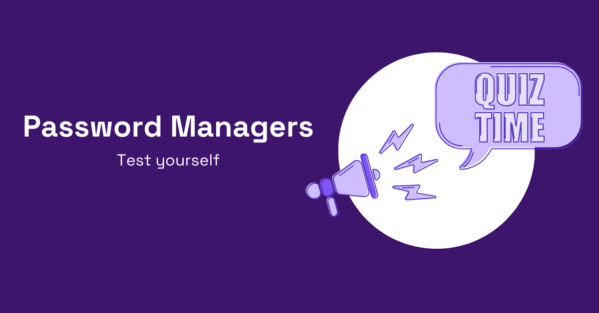 A feature image for the password manager quiz