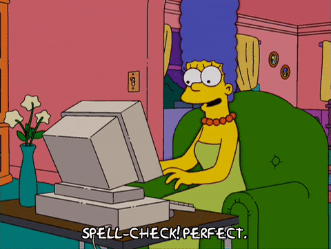 Marge Simpson discovers spell-check