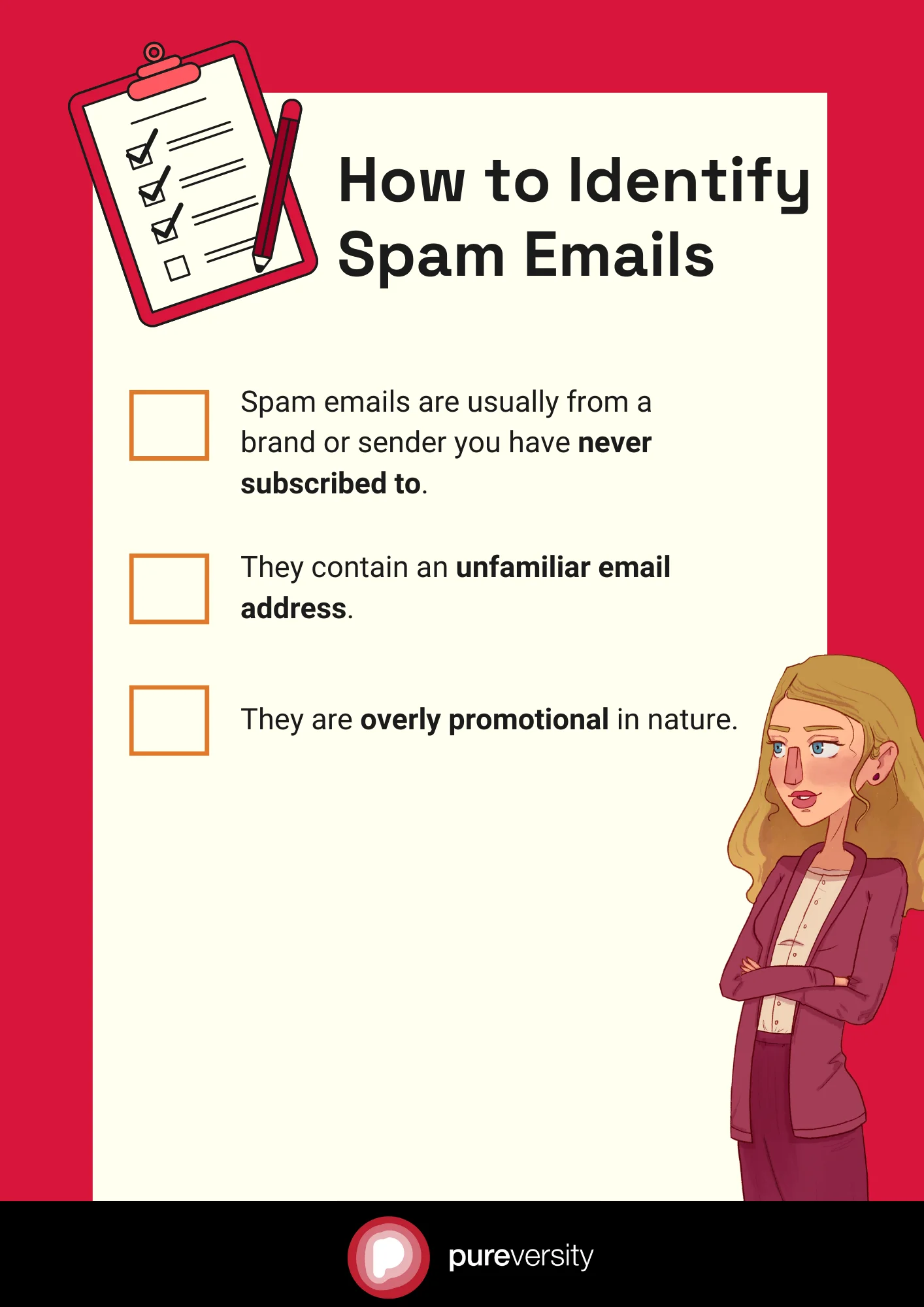 Some simple rules to know to check if you received a spam email or not.