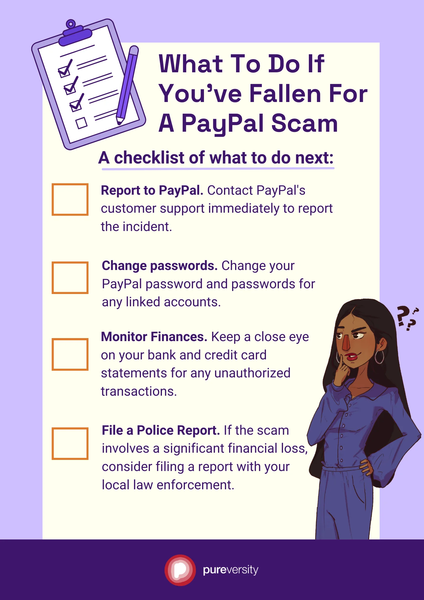 What to do if you've fallen victim to the various types of paypal scams?