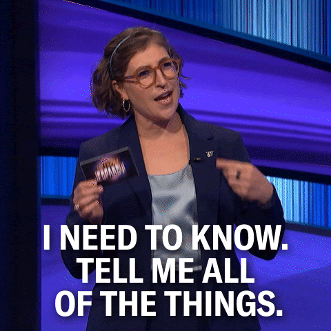 Mayim Bialik hosts Jeopardy and asks a question