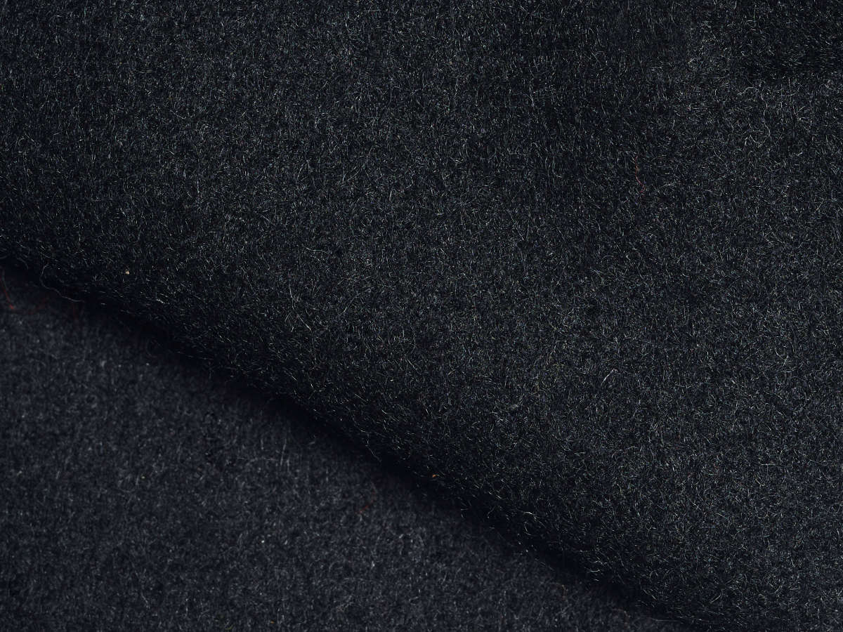 100% Wool Coating - Black Melton – Eureka Fabrics