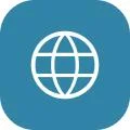 blue internet icon