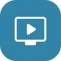 blue play tv icon