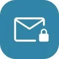 blue mail lock icon