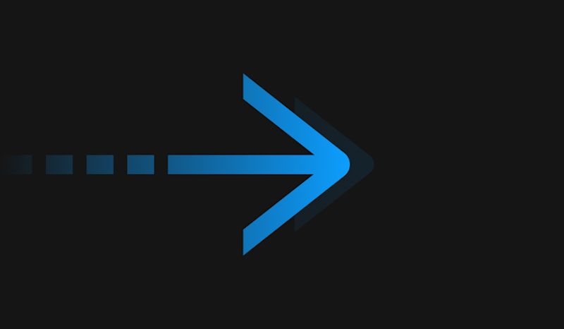 Blog post - Blue - Arrow to the right