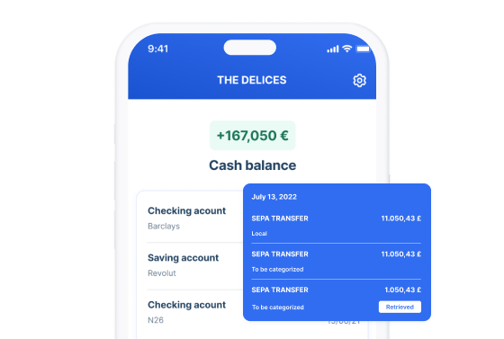 Track your cash flow in real time 