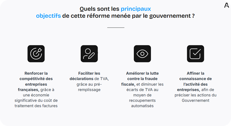 Infographics showing the goals of the PDP reform led by the french government