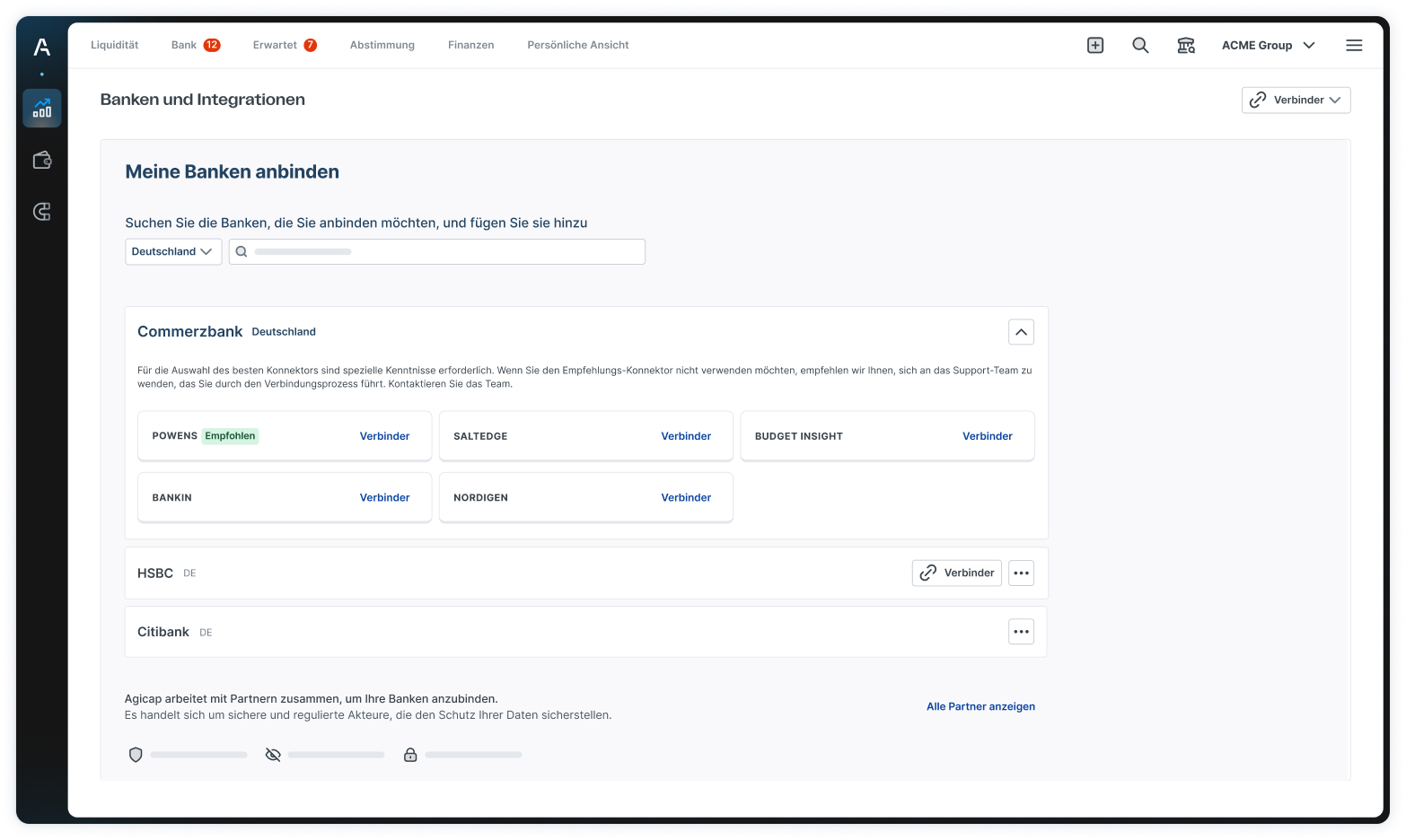 Product visual about Banking Connectivity with Agicap