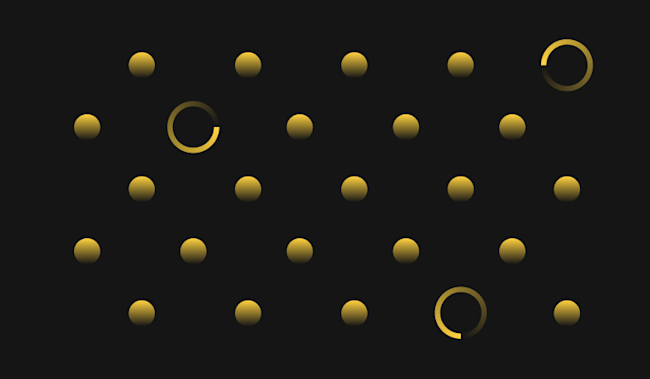 Blog post - Yellow - Wall of balls and circles