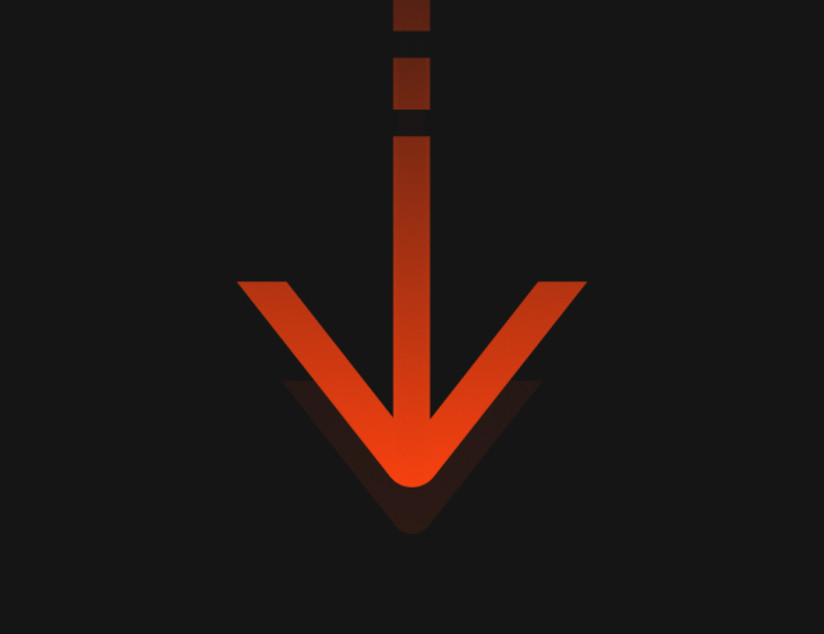 Blog post - Red - Arrow down