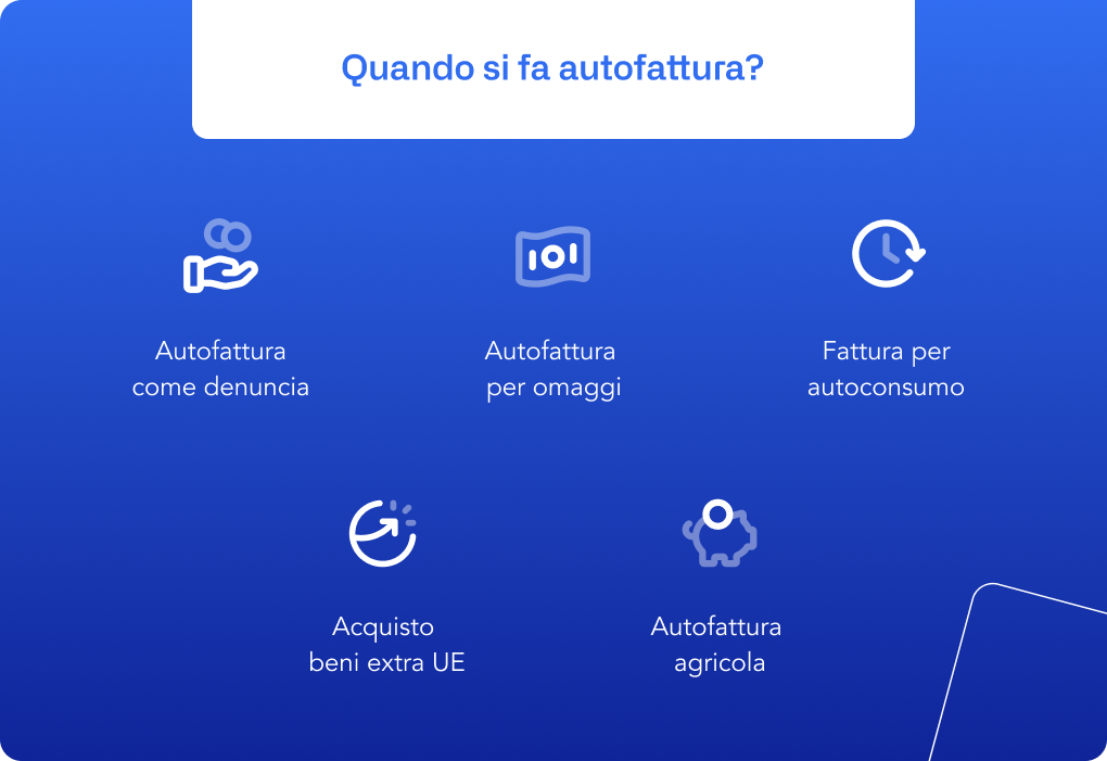 Quando si fa autofattura