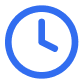 Icon clock blue