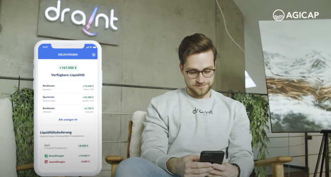 Draint - Robin Haas mit mobiler Agicap App.