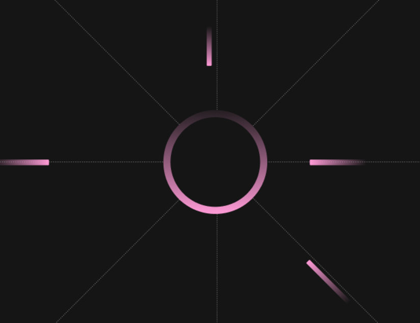 Blog post - Pink - Circel with lines around it