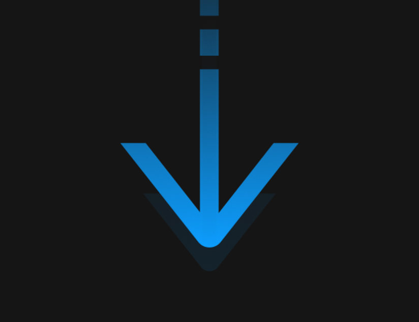 Blog post - Blue - Arrow down
