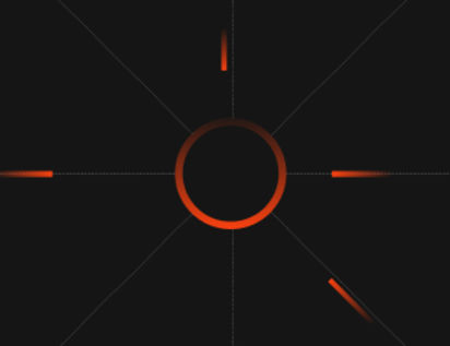 Blog post - Red - Circle with lines around it