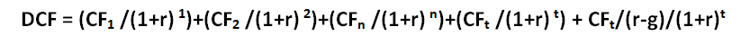 Discounted Cash Flow formula