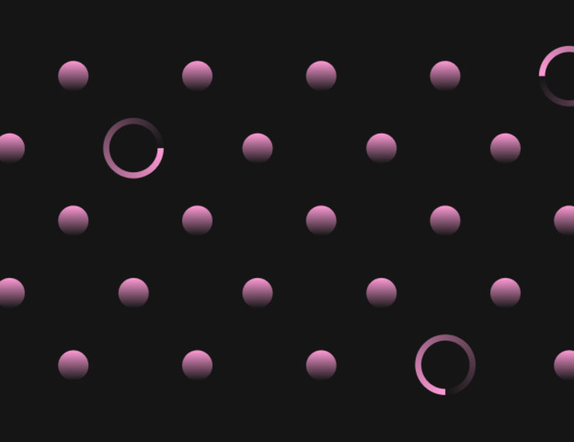 Blog post - Pink - Wall of balls and circles