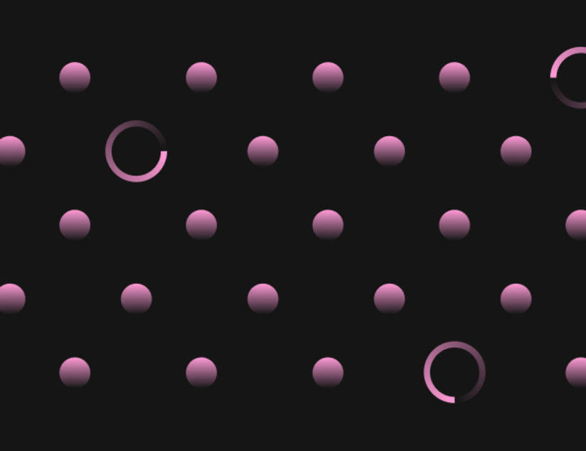 Blog post - Pink - Wall of balls and circles