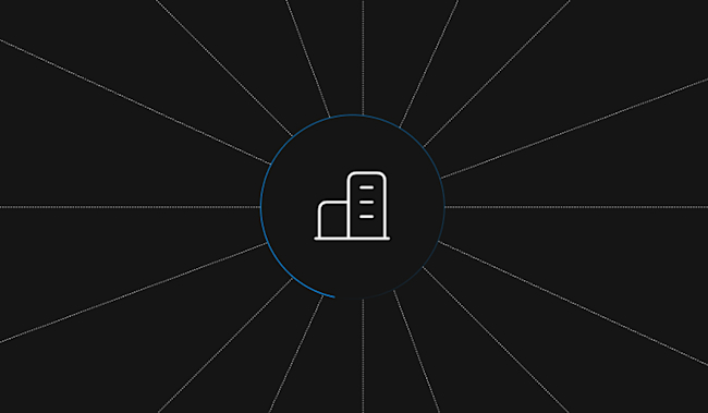 Blog post - Blue - Logo with building