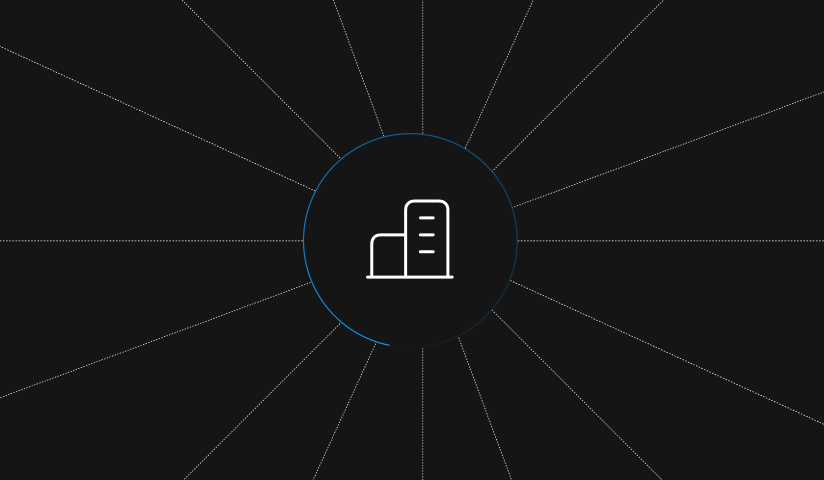 Blog post - Blue - Logo with building