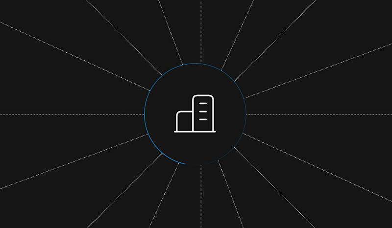 Blog post - Blue - Logo with building