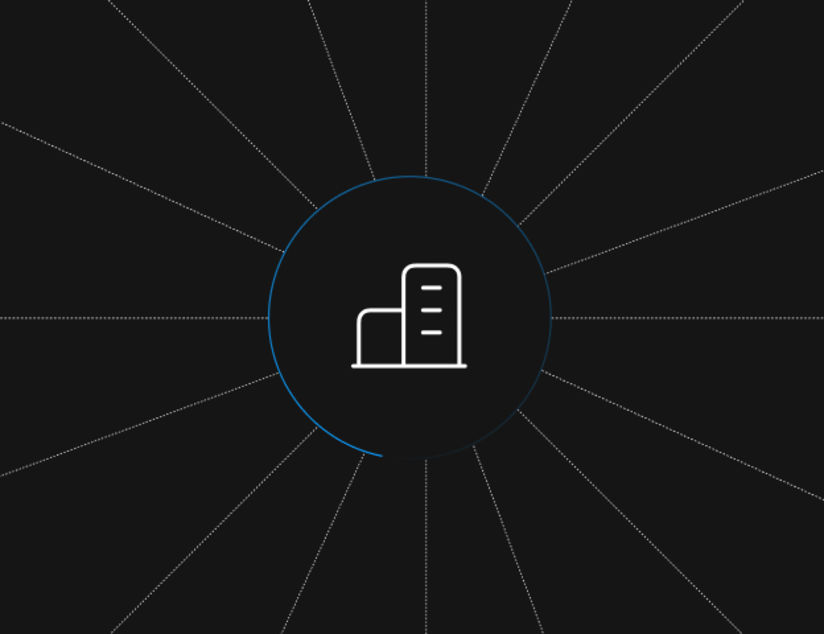 Blog post - Blue - Logo with building