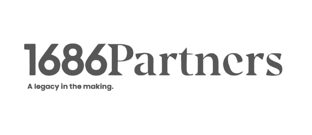 Logo of 1686Partners with tagline "A legacy in the making" in dark gray text on a light background.