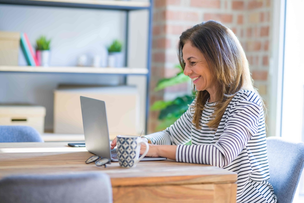 Woman with laptop